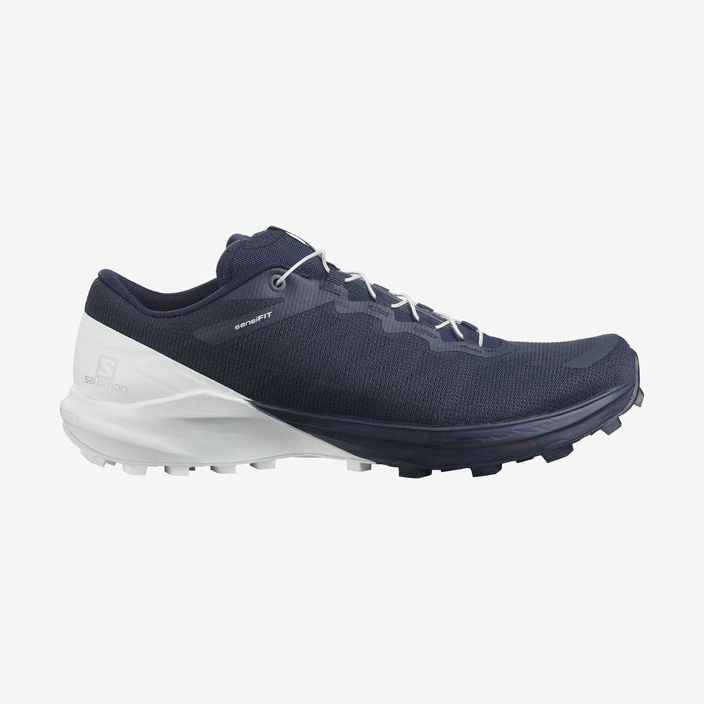 Salomon Singapore Womens Trail Running Shoes - SENSE 4 PRO Navy | 79814-UZMS